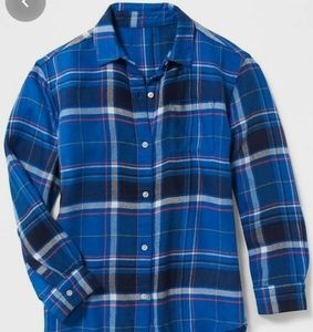 Blue Plaid Button down shirt